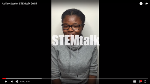 AShley Steele, STEAM Club Mmeber is the Finalist in GA STEM Talk Competition 